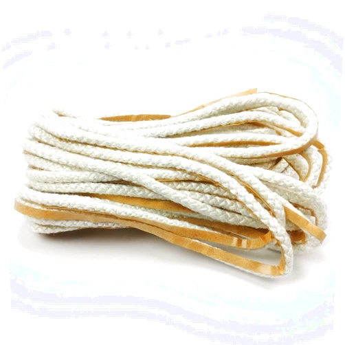 Lynn Manufacturing High Temperature Gasket Rope, 1000F Rated, 3/16” Diameter x 25ft, White w/Self Adhesive, High Density, Boiler & Furnace Door Seal, 9407