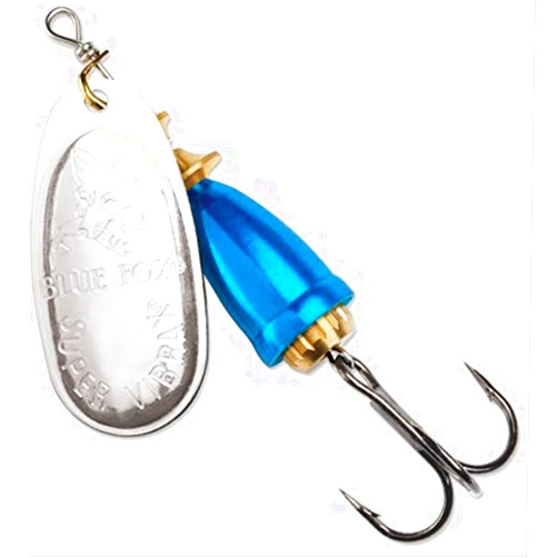 Blue Fox Classic Vibrax 03 Plated 1/4 (Silver/Chrome Blue, Size- 2.63)