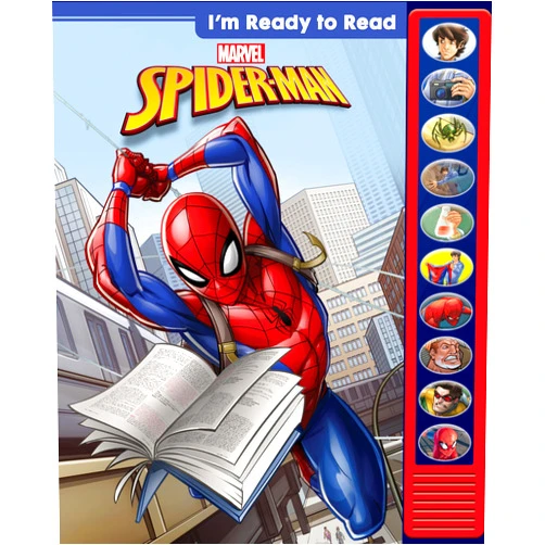 PI Kids Marvel - I'm Ready to Read with Spider-Man - Interactive Read-Along Sound Book - Great for Early Readers - PI Kids