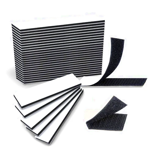 FHTWRR 24 Pack Upgrade Hook Loop Strips, Heavy Duty Mounting Tape Double-Sided Fasten Interlocking Tape for Home and Office Use(1.2 x 4.7 Inch)