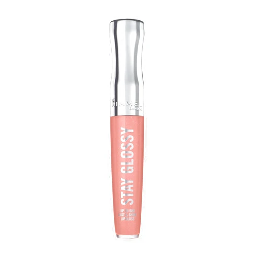 Rimmel London Stay Glossy, 450 Pink About It, Lip Gloss, Non-Sticky, Color and Shine, Up To 6-Hour Wear, Precise Applicator, 0.18oz