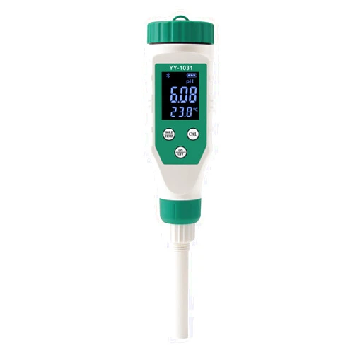 RCYAGO Bluetooth pH Meter, 0.01 Resolution High Accuracy pH Tester with Backlit LCD Display and ATC for Skin Paper Textiles Surface pH Measurement