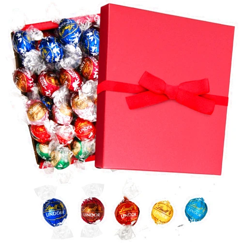 Jumblet PremiumLindt Chocolate Truffles in Elegant Gift Box, 50-Piece Assorted Chocolate Delights - LindorTruffles Ideal for Gifting & Sharing with Loved Ones
