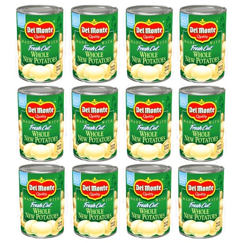 DEL MONTE FRESH CUT Whole New Canned Potatoes, Canned Vegetables, 12 Pack, 14.5 oz Can
