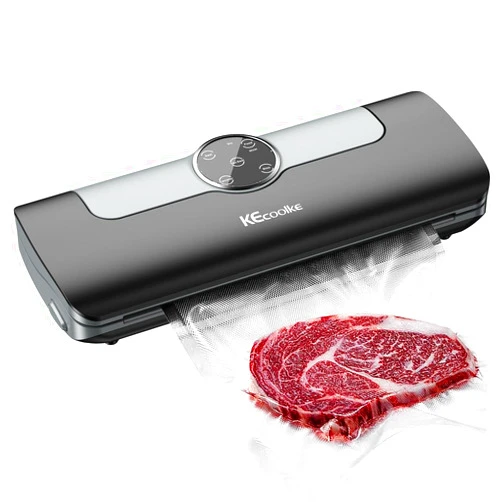 KECOOLKE Vacuum Sealer Food Sealer Machine, Dry/Moist Vacuum Sealer Machine with 5-in-1 Easy Options for Sous Vide and Food Storage, Air Sealer Machine with 10 Vacuum Seal Bags