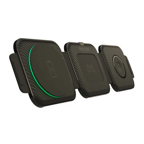 Raycon Magic Pad Pro, Wireless Charging Pad with Universal Phone Compatibility, LED Light, 2X Fast Charging, Compact Design (Black)