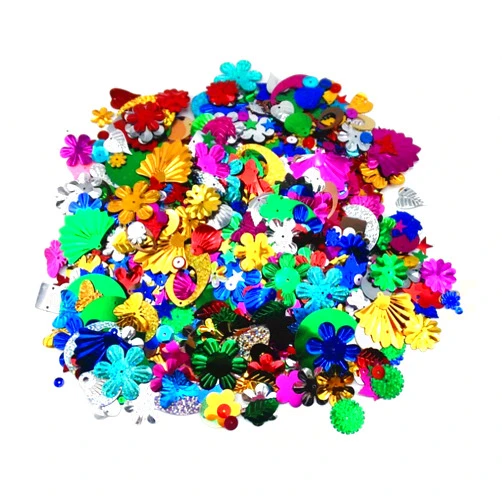Honbay 100 Gram Mixed Sequins and Spangles Craft Supplies, Assorted Shapes, Color and Sizes