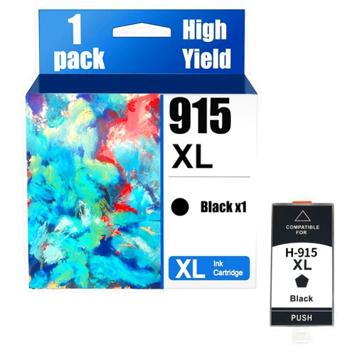 KFLXJW 915XL Ink Cartridges Compatible for HP Officejet 8010 8012 8013 8015 Officejet Pro 8020 8022 8023 8026 8028 8030 Printer High Yield Replacement Refill Combo Pack,Black × 1, normal