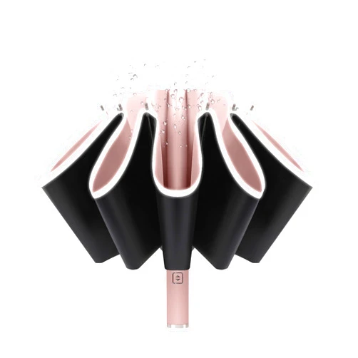 BAODINI Inverted UV Umbrella for Rain and Sun Medium Size UPF 50+ Rverse Compact Umbrella Auto Open Close