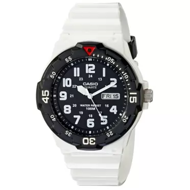 Casio Men's MRW200HC Classic Stainless Steel Watch White / Black