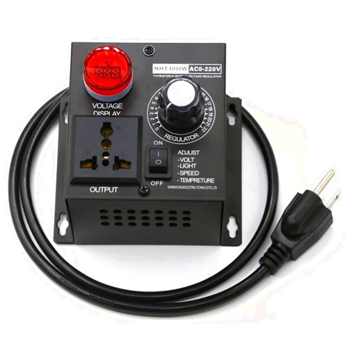 ZOWZEA AC Motor Speed Controller 120V ,Variable Speed Controller & Fan Speed Controller with Rheostat,Variable Voltage Regulator Router for Electric Motors-15A 110V