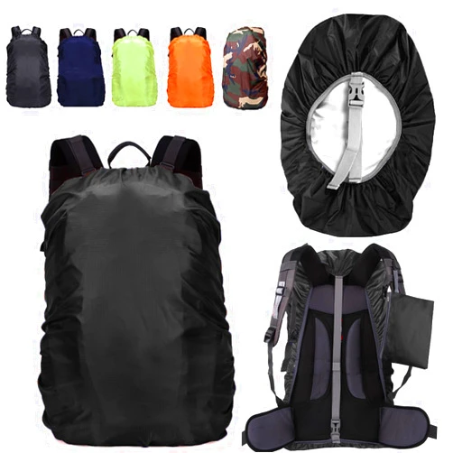 LingTu 20-80L Waterproof Backpack Rain Cover with Storage Pouch and Adjustable Buckle Strap for Traveling Outdoor Hiking Camping