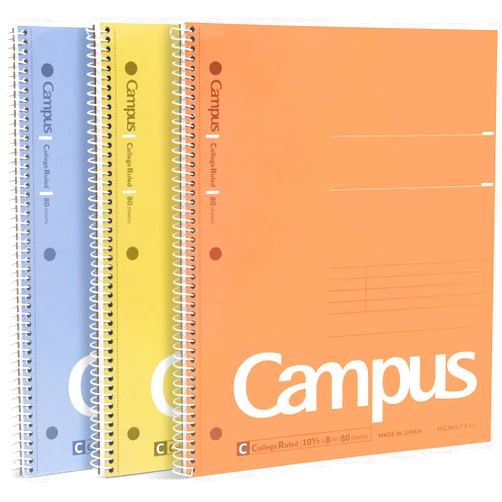 KOKUYO Spiral Notebook, 3 Pack Campus 10-1/2