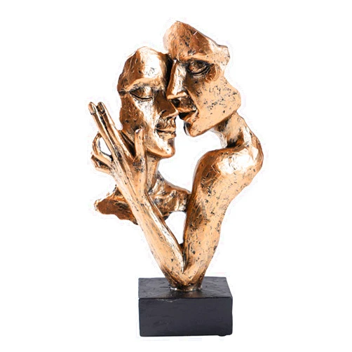 Vilead Resin Couples Kiss Sculpture,Abstract Couple Statue for Home Decor Wedding,Modern Couple Figurines for Nightstand & Dresser Shelf,Abstract Sculpture for Living Room Book Mantle Fireplace Decorations