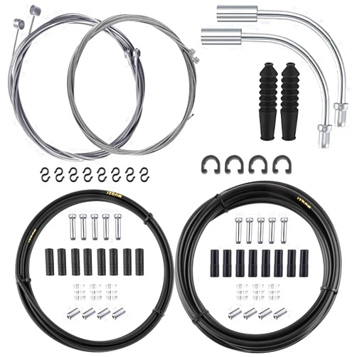 YUTUING Universal Bicycle Brake Cable and Shift Cable Bike Cable Housing Kit Bike Transmission Line Cable Kit with Bicycle Cable End Caps and O-Rings