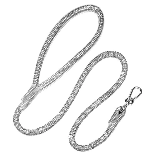 WOOFUU Stylish and Luxurious Diamond Dog Leash - 43 Inch with Full Diamond Design - Perfect for Wedding and Everyday Walking - Studded with Bling Diamonds