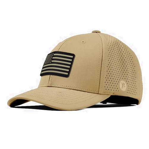 Branded Bills Desert Old Glory PVC Elite Curved, Snapback Closure, Lightweight, Comfortable Baseball Cap