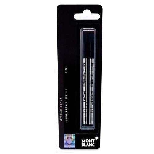MONTBLANC Mont Blanc Fine Point Black Rollerball Refills (2 Pack) For Use With Montblanc Classique and Starwalker rollerball pens