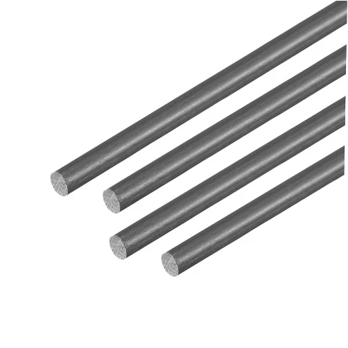 uxcell Carbon Fiber Round Rod Aircraft Fixed Rod for RC Airplane 3mm, 500mm/19.6inch Length Matte Pole, 4pcs