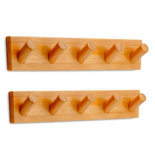 LARHN Wall Mounted Coat Rack with 5 Heavy-Duty 1