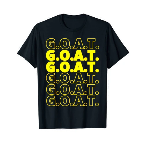 Cool G.O.A.T Greatest Of All Time Shirts Aesthetic Yellow G.O.A.T. Design Greatest of All Time T-Shirt