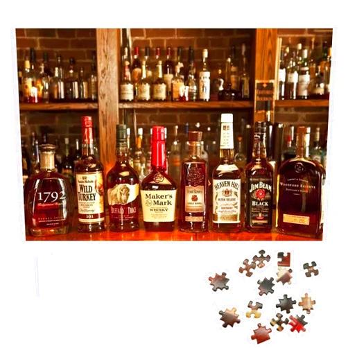 MOMPLUS Large Jigsaw Puzzles for Adults Kids 1000 Pieces Hand Made Intellectual Puzzles Personalized Gift DIY Toys Puzzles for Relaxation,Meditation,Home Decoration 27.6x19.7 Inches (Whisky)