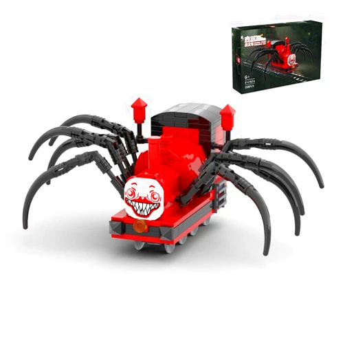MAKIRO Charles Chooo Chooo Building Toy Set,259Pieces Horror Game Spider-Train Monster Building Blocks, Charles Train with Spider Figure Model Building Kit for Gaming Fans (Spider Train Monster)