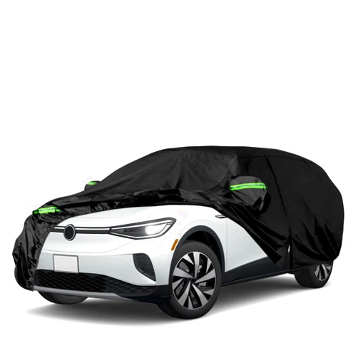 Gpaentsn Waterproof Car Covers Custom Compatible with 2020-2023 Volkswagen ID.4/ID5 car Cover with Cooling Mesh, 210D 6 Layers Cover with Windproof Strap, Door Zipper, Cotton Lining