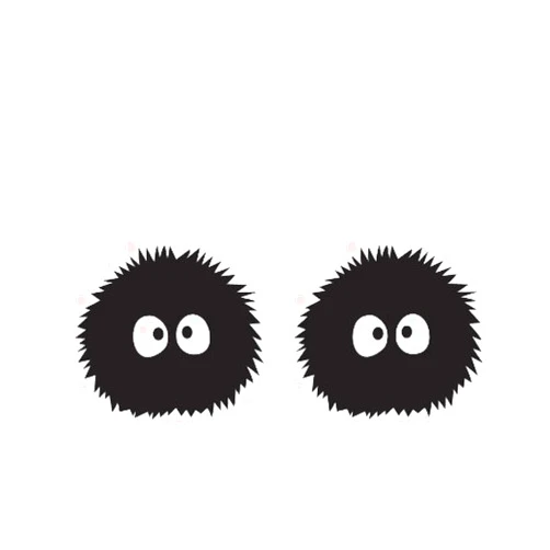 FAVFOUR INC TOTORO DUSTMITES FROM STUDIO GHIBLI ANIME VINYL STICKERS SYMBOL 5.5