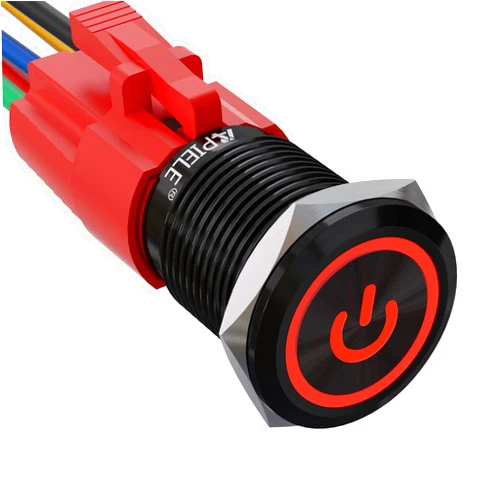 APIELE 16mm Latching Push Button Switch 0.63