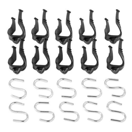 Camco 42707 RV Awning Accessory Hangers, 10-Pack - Safely Secures Party Lights to Your RV's Awning - Offers a Universal Fit