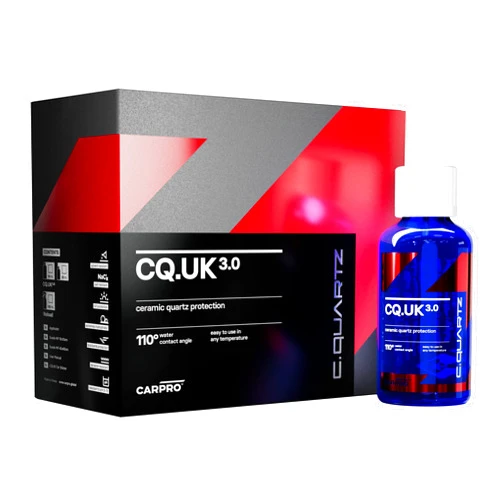 CARPRO CQUARTZ UK 3.0 - Ceramic Coating for Cars, Quartz Based Nanotechnology, Bonds to Paint, Glass, Metal and Plastic - (50ml Kit)