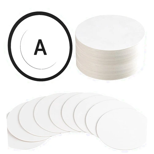 Homtable 36 Pieces Round Blank Cards Cardstock Thick Kraft Paper Cards Small Round Art Paint Board for Mandala Painting DIY Coasters Painting Writing and Decorations(White, Diameter-4 in)