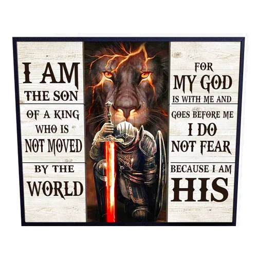 YELLOWBIRD ART & DESIGN Christian Wall Decor Posters for Men - Jesus Christ Man cave Decor - masculine Christian Gifts - Bible Verse Scripture Wall Decor for Home Office - God Wall Decor for Men - Rustic Religious Wall Art