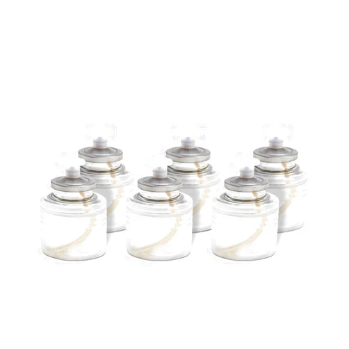 Sterno SoftLight Liquid Wax Candle Pack - Decorative Candles for Centerpieces, Candle Set with Bottle-Design Candle Holder - Long Lasting Candles, Burns Up to 18 Hours - 6 Liquid Paraffin Candles