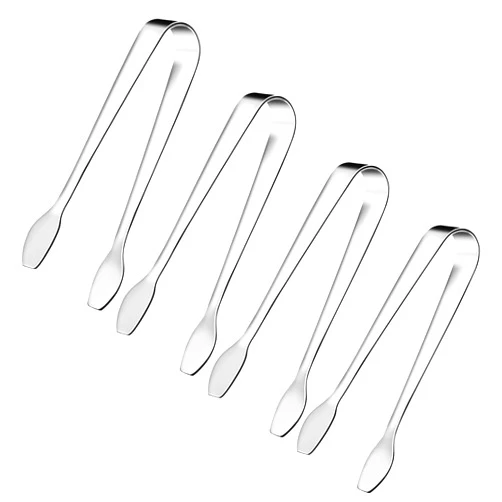 SOLEADER Mini Serving Tongs, Small Serving Utensils for Catering, Kitchen Tongs, Food-Grade Premium 304 Stainless Steel Tongs, Heavy Duty (4.5
