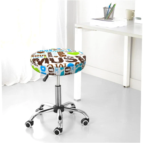 PAYOHTO Ilove Music Round Bar Chair Cushion Cover Ilove Music Stool Covers Soft Washable Elastic Fabric for Dining Room Office Kitchen Home Decor