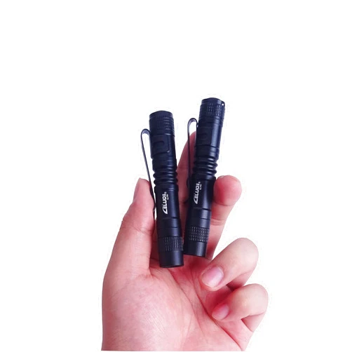 Kemaily Handheld Pen Flashlight 150 Lumens Lamp Clip Mini Pen Light Small Pocket Penlight(2 Short)