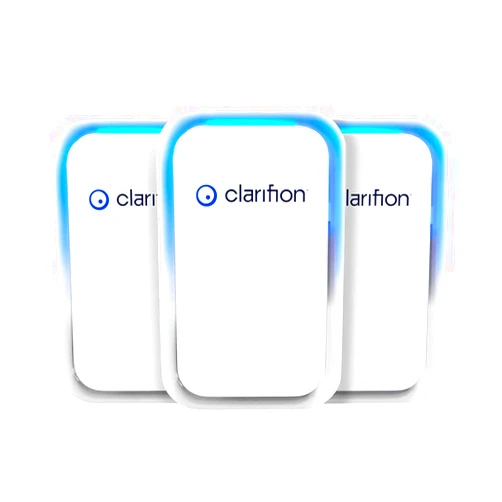 Clarifion - Air Ionizers for Home (3 Pack), Negative Ion Filtration System, Quiet Air Freshener for Bedroom, Office, Kitchen, Portable Air Filter Odor, Smoke Dust, Pets, Eliminator, Mini Air Cleaner