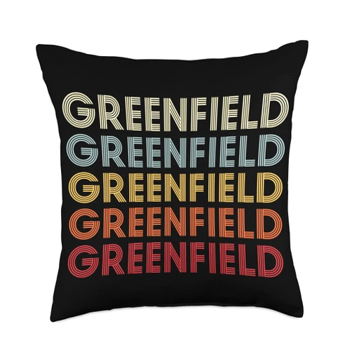 Greenfield Pennsylvania Greenfield PA Retro Vintage Text Throw Pillow