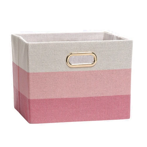Lambs & Ivy Pink Ombre Foldable/Collapsible Storage Bin/Basket