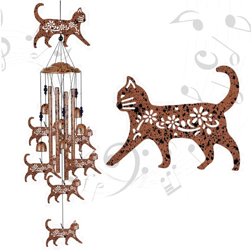 Xxschy Cats Wind Chimes for Garden,Home,Balcony,Yard,Outdoor Decor, Cat Wind Bell, Memorial Wind Chimes, Cat Decoration, Wind Catcher, Blessing Wind Chime for Mom,Grandma,Family,Women,Friend