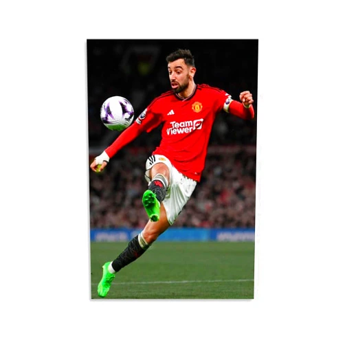ZHENGZO Bruno Fernandes Men's Soccer Players Classic Action Poster Canvas Wall Art Prints Gifts Photo Picture Paintings Room Decor Home Decorative 08x12inch(20x30cm), Unframe-style