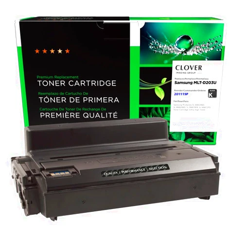 CLOVER Remanufactured Toner Cartridge Replacement for Samsung MLT-D203U | Black| Ultra High Yield