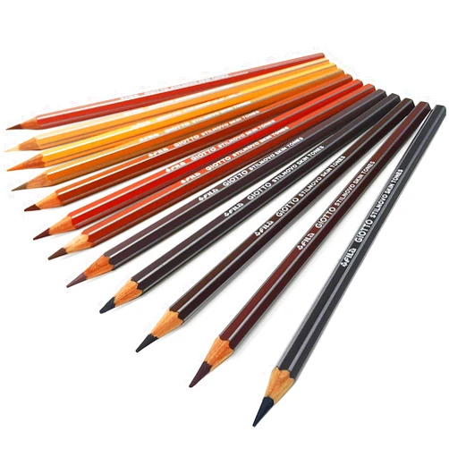 Giotto Stilnovo Skin Tone Colouring Pencils – Pack of 12 Assorted Colours