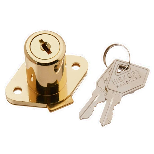 First Watch Security 1356 Drawer & Cabinet Lock Cabinet & Drawer Lock Finish, Polished Brass