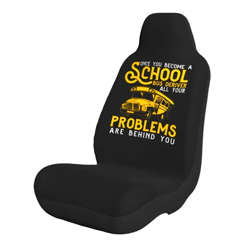 Ioedthbj Once You Become A School Bus Driver Universal Car Seat Covers for Cars, Trucks, and SUV