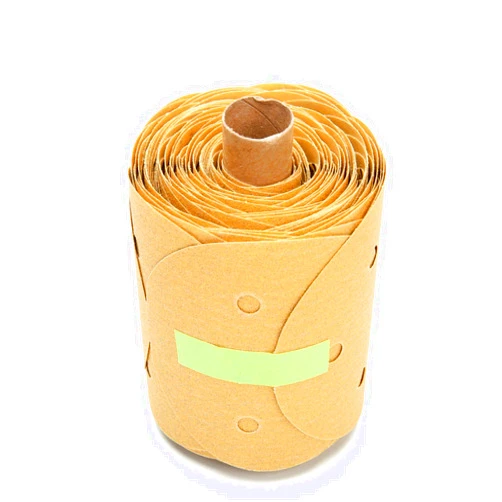 3M Cubitron II Stikit Gold Paper D/F Disc Roll 216U, PSA Attachment, Aluminum Oxide, 5' Diameter, P100 Grit (Roll of 125)