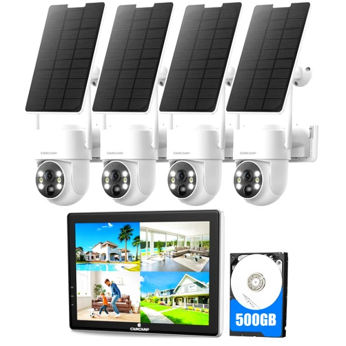 CAMCAMP Solar Security Cameras Wireless Outdoor with 10