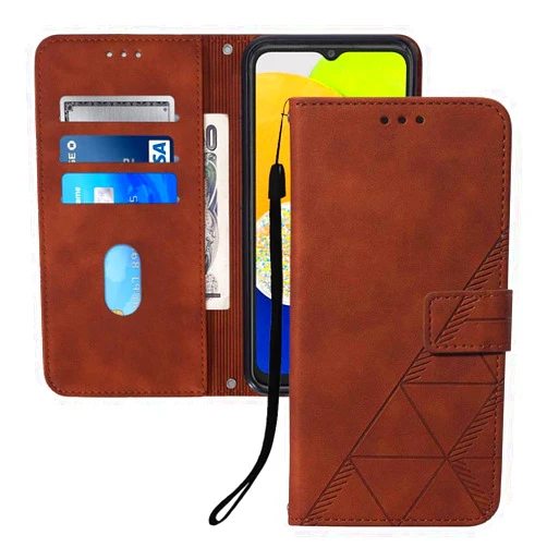 Asdsinfor Case for Motorola Edge 2024 5G, Premium PU Leather Wallet Case with Credit Cards Holder Kickstand Magnetic Closure Shockproof Flip Folio Protection Cover for Moto Edge 2024 5G Brown YBS